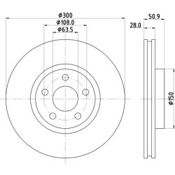 Brake Disc MINTEX MDC2764 OE Ref E1GC1125AC MINTEX