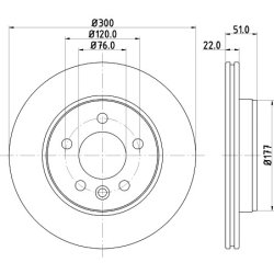 Brake Disc MINTEX MDC2770C OE Ref 2N0615601 MINTEX