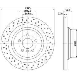Brake Disc MINTEX MDC2778C OE Ref 1664230312 MINTEX