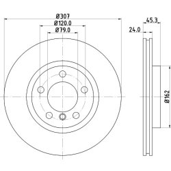 Brake Disc MINTEX MDC2779C OE Ref 34119811538 MINTEX