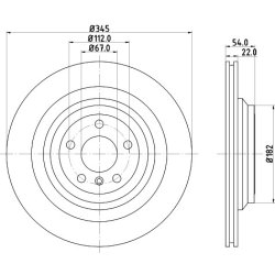 Brake Disc MINTEX MDC2781C OE Ref 1664230212 MINTEX