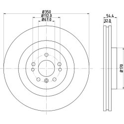 Brake Disc MINTEX MDC2782C OE Ref A1664211400 MINTEX