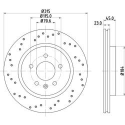 Brake Disc MINTEX MDC2790C OE Ref 13429575 MINTEX
