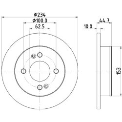 Brake Disc MINTEX MDC2796C OE Ref 58411B4300 MINTEX