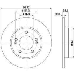 Brake Disc MINTEX MDC2797C OE Ref 58411G4300 MINTEX