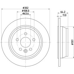 Brake Disc MINTEX MDC2804C OE Ref LR039935 MINTEX
