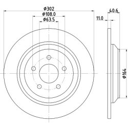 Brake Disc MINTEX MDC2808C OE Ref G1FY2A315AA MINTEX