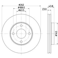Brake Disc MINTEX MDC2811C OE Ref 2095058 MINTEX