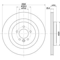 Brake Disc MINTEX MDC2814C OE Ref LR099038 MINTEX