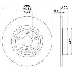 Brake Disc MINTEX MDC2822C OE Ref LR061388 MINTEX