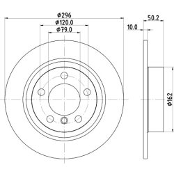 Brake Disc MINTEX MDC2824C OE Ref 34219808513 MINTEX