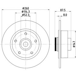 Brake Disc MINTEX MDC2839C OE Ref 432024629R MINTEX