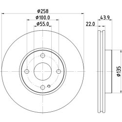 Brake Disc MINTEX MDC2849C OE Ref DA7R33251 MINTEX