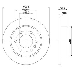 Brake Disc MINTEX MDC2850C OE Ref 910423210007 MINTEX