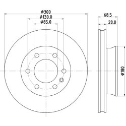 Brake Disc MINTEX MDC2856C OE Ref 9104210100 MINTEX