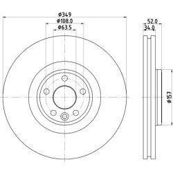 Brake Disc MINTEX MDC2862C OE Ref J9C1167 MINTEX