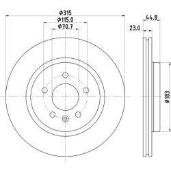 Brake Disc MINTEX MDC2881C OE Ref YR00078380 MINTEX