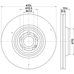 Brake Disc MINTEX MDC2885C OE Ref A1674210701 MINTEX