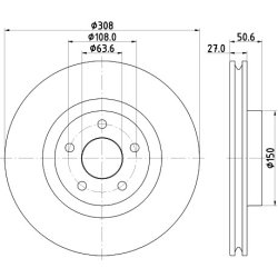 Brake Disc MINTEX MDC2892C OE Ref JX611125BEB MINTEX