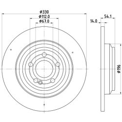 Brake Disc MINTEX MDC2894C OE Ref 1674238700 MINTEX