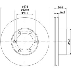 Brake Disc MINTEX MDC290 OE Ref 5000388057 MINTEX