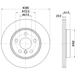 Brake Disc MINTEX MDC2900C OE Ref 34116861649 MINTEX