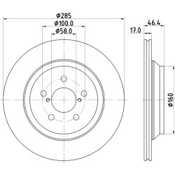 Brake Disc MINTEX MDC2909C OE Ref 26700FL000 MINTEX