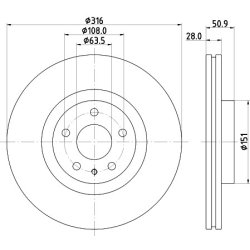 Brake Disc MINTEX MDC2914C OE Ref DG9C1125CC MINTEX