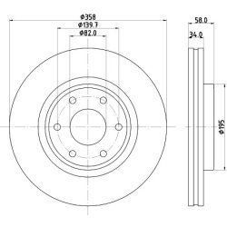 Brake Disc MINTEX MDC2916C OE Ref 402061LB0A MINTEX