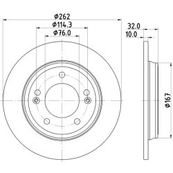 Brake Disc MINTEX MDC2921C OE Ref 58411G2300 MINTEX