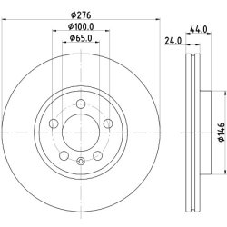 Brake Disc MINTEX MDC2939C OE Ref 2QB615301E MINTEX