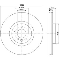 Brake Disc MINTEX MDC2945C OE Ref LR098968 MINTEX