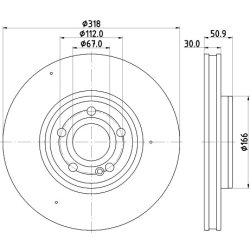 Brake Disc MINTEX MDC2947C OE Ref A2474210712 MINTEX