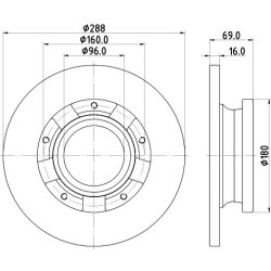 Brake Disc MINTEX MDC2949C OE Ref 2021562 MINTEX
