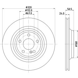 Brake Disc MINTEX MDC2966C OE Ref A2314230412 MINTEX