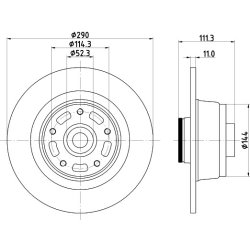 Brake Disc MINTEX MDC2973C OE Ref 432020912R MINTEX