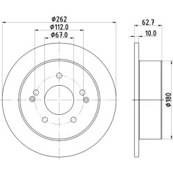 Brake Disc MINTEX MDC2974C OE Ref 4840134001 MINTEX