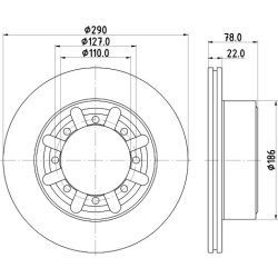 Brake Disc MINTEX MDC2975C OE Ref 43206MA50A MINTEX