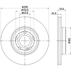 Brake Disc MINTEX MDC2980C OE Ref 2474210312 MINTEX