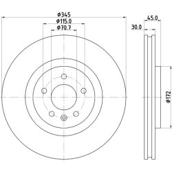 Brake Disc MINTEX MDC2982C OE Ref 13598063 MINTEX