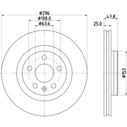 Brake Disc MINTEX MDC2984C OE Ref 32300121 MINTEX