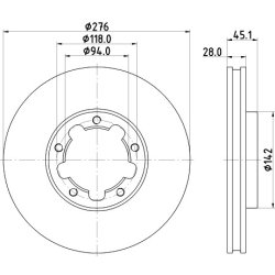 Brake Disc MINTEX MDC2985C OE Ref 40206MB600 MINTEX