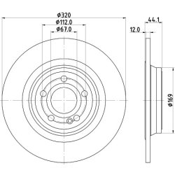 Brake Disc MINTEX MDC2988C OE Ref 247423031207 MINTEX