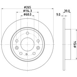 Brake Disc MINTEX MDC2990C OE Ref BDTS26251 MINTEX