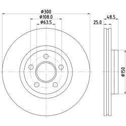 Brake Disc MINTEX MDC2994C OE Ref KV6C1125CC MINTEX