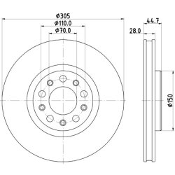 Brake Disc MINTEX MDC2997C OE Ref 50532930 MINTEX