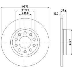 Brake Disc MINTEX MDC2999C OE Ref 4779885AC MINTEX