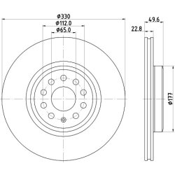 Brake Disc MINTEX MDC3000C OE Ref 1EA615301 MINTEX