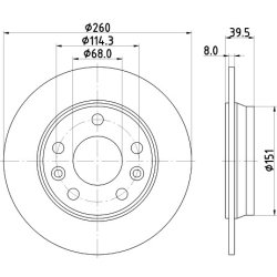 Brake Disc MINTEX MDC3001C OE Ref 440A09572R MINTEX