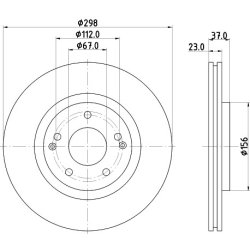 Brake Disc MINTEX MDC3006C OE Ref 4144135001 MINTEX